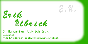 erik ulbrich business card